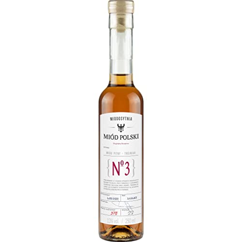 No. 3 Miód Polski Trójniak Honig (Polnischer Honigwein Drittel) 0,25L | Met Honigwein Metwein Honigmet | 250 ml | 13% Alkohol | Ami Honey | Geschenkidee | 18+ von eHonigwein.de Premium Quality