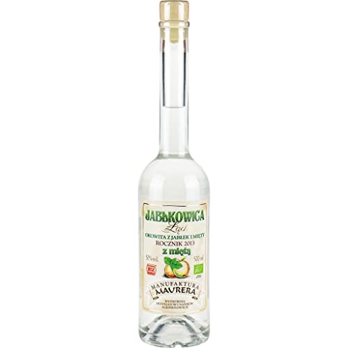 Okowita Maurera Jabłkowica z Łącka z miętą Bio 2013 (Apfelokowita mit Minze) 0,5L | Flavoured Vodka, Okovita |500 ml | 50% Alkohol | Manufaktura Maurera | Geschenkidee | 18+ von eHonigwein.de Premium Quality