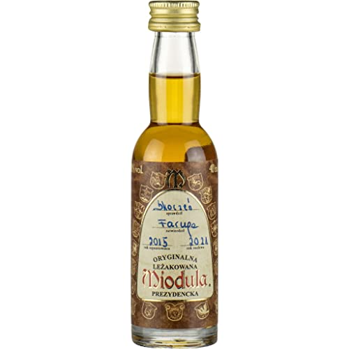 Oryginalna Leżakowana Miodula Prezydencka 40 ml | Flavoured Vodka, Aromatisierter Wodka |40 ml | 40% Alkohol | Mundivie | Geschenkidee | 18+ von eHonigwein.de Premium Quality
