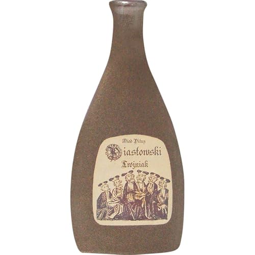 Piastowski Trójniak Honig (Drittel) 0,5L im Angoba Steinzeuggefäß | Met Honigwein Metwein Honigmet | 500 ml | 13% Alkohol | Apis | Geschenkidee | 18+ von eHonigwein.de Premium Quality