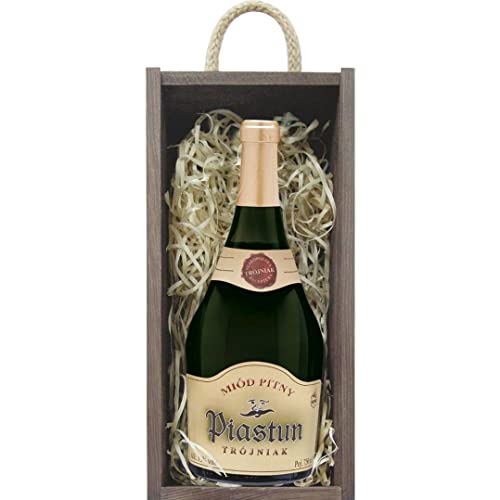 Piastun Met Trójniak-Drittel Geschenkset in einer leichten Holzbox | 750ml | 13% Alkohol Metwein | Polnische Produktion Piastun Met Trójniak-Drittel Geschenkset in einer leichten Holzbox | 750ml | 13% Alkohol Metwein | Polnische Produktion von eHonigwein.de Premium Quality