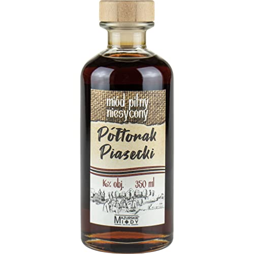 Półtorak Piasecki niesycony 350 ml | Met Honigwein Metwein Honigmet | 350 ml | 16% Alkohol | Mazurskie Miody | Geschenkidee | 18+ von eHonigwein.de Premium Quality