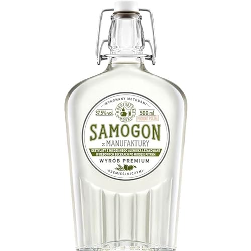 Samogon z Manufaktury (Selbstgebrannter) 0,5L | Flavoured Vodka, Aromatisierter Wodka |500 ml | 37.5% Alkohol | Manufaktura Wódki | Geschenkidee | 18+ von eHonigwein.de Premium Quality