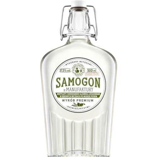 Samogon z Manufaktury (Selbstgebrannter) 0,5L | Flavoured Vodka, Aromatisierter Wodka |500 ml | 37.5% Alkohol | Manufaktura Wódki | Geschenkidee | 18+ von eHonigwein.de Premium Quality