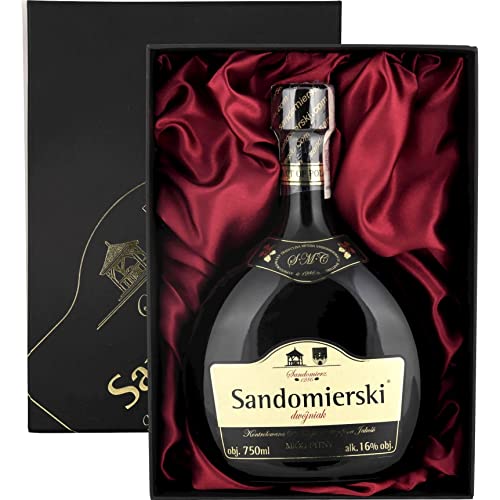 Sandomierski Met Dwójniak-Halber Geschenkset in einer seidenwattierten Verpackung | Honigwein 750ml | 16% Alkohol Metwein | Polnische Produktion von eHonigwein.de Premium Quality