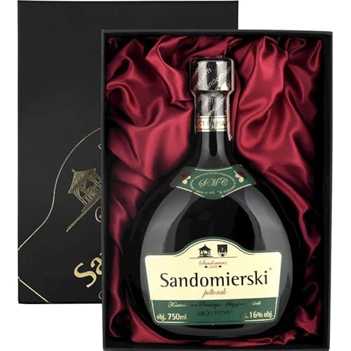 Sandomierski Met Półtorak-Einhalber Geschenkset in einer seidenwattierten Verpackung | Honigwein 750ml | 16% Alkohol Metwein | Polnische Produktion von eHonigwein.de Premium Quality