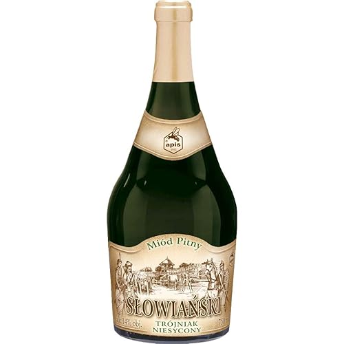 Słowiański Trójniak Honig (Slawisch Drittel) 0,75L | Met Honigwein Metwein Honigmet | 750 ml | 14% Alkohol | Apis | Geschenkidee | 18+ von eHonigwein.de Premium Quality