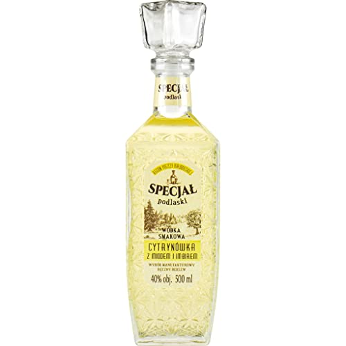 Specjał Podlaski Cytrynówka z miodem i imbirem (ZitronenWodka mit Honig und Ingwer) 0,5L | Flavoured Vodka |500 ml | 40% Alkohol | Old Polish Vodka | Geschenkidee | 18+ von eHonigwein.de Premium Quality