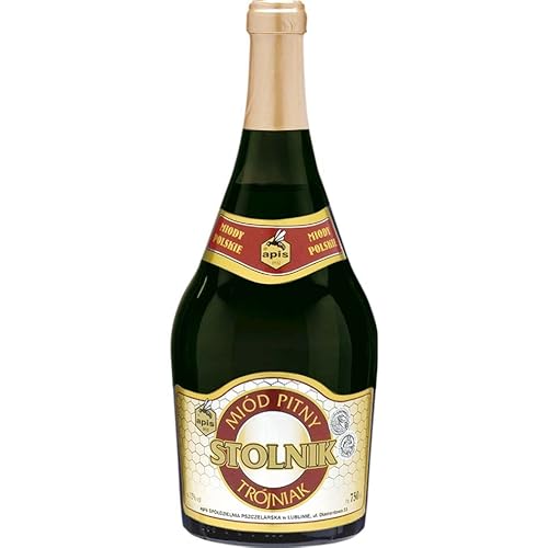 Stolnik Trójniak Honig (Drittel) 0,75L | Met Honigwein Metwein Honigmet | 750 ml | 13% Alkohol | Apis | Geschenkidee | 18+ von eHonigwein.de Premium Quality