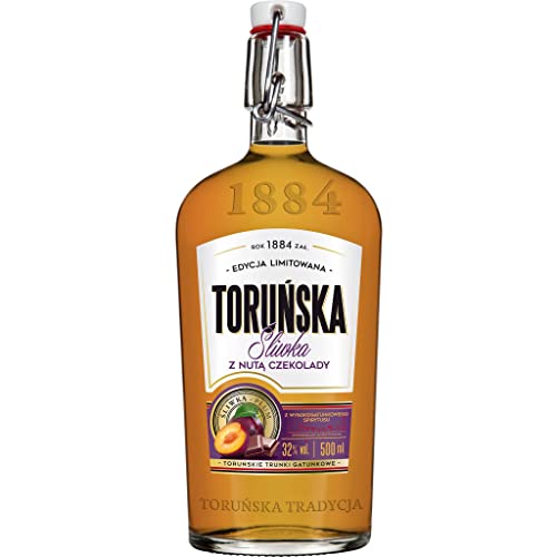 Tradycyjny Trunek Gatunkowy Toruńska Śliwka z nutą czekolady (PflaumenWodka mit Schokoladennote) 0,5L | Flavoured Vodka |500 ml | 32% Alkohol | Toruńskie Wódki Gatunkowe | Geschenkidee | 18+ von eHonigwein.de Premium Quality