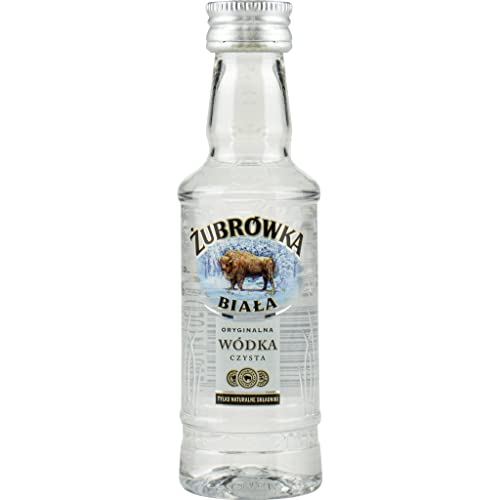 Weißer Wodka Żubrówka 0,05L | Vodka |50 ml | 40% Alkohol | Żubrówka | Geschenkidee | 18+ von eHonigwein.de Premium Quality