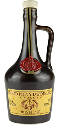 Wiśniak Dwójniak-Honig | 500 ml | 16% Alkohol Metwein | Polnische Produktion | Geschenkidee | 18+ | Keramik von eHonigwein.de Premium Quality