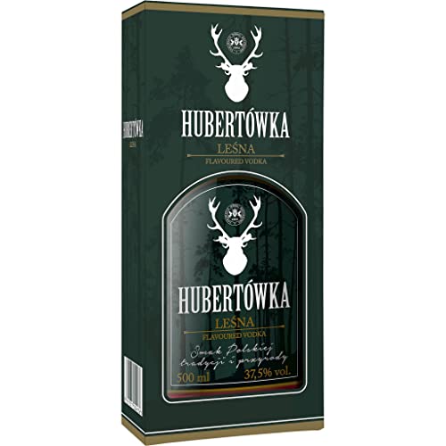 Wodka Hubertówka Leśna 0,5L im Karton | Flavoured Vodka, Aromatisierter Wodka |500 ml | 37.5% Alkohol | Toruńskie Wódki Gatunkowe | Geschenkidee | 18+ von eHonigwein.de Premium Quality