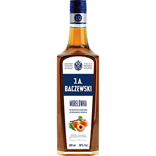 Wodka J.A. Baczewski Morelówka (AprikosenWodka) 0,5L | Flavoured Vodka, Aromatisierter Wodka |500 ml | 38% Alkohol | J.A. Baczewski | Geschenkidee | 18+ von eHonigwein.de Premium Quality