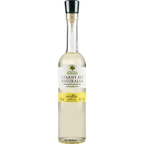 Wodka Smakowa Czarny Bez Naturalna (Natürlicher aromatisierter HolunderWodka) 0,5L | Flavoured Vodka, Aromatisierter Wodka |500 ml | 40% Alkohol | Old Polish Vodka | Geschenkidee | 18+ von eHonigwein.de Premium Quality