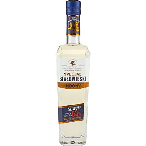 Wodka Specjał Białowieski Mocny Śliwowy (Aromatisierter PflaumenWodka) 0,5L | Flavoured Vodka, Aromatisierter Wodka |500 ml | 63% Alkohol | Old Polish Vodka | Geschenkidee | 18+ von eHonigwein.de Premium Quality