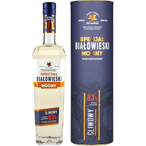 Wodka Specjał Białowieski Mocny Śliwowy (Aromatisierter PflaumenWodka) 0,7L in der Tube | Flavoured Vodka |700 ml | 63% Alkohol | Old Polish Vodka | Geschenkidee | 18+ von eHonigwein.de Premium Quality