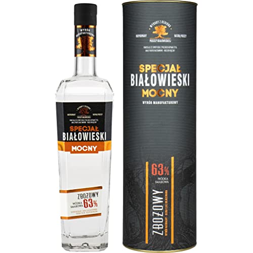 Wodka Specjał Białowieski Mocny Zbożowy (GetreideWodka) 0,7L in der Tube | Vodka |700 ml | 63% Alkohol | Old Polish Vodka | Geschenkidee | 18+ von eHonigwein.de Premium Quality