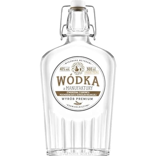 Wodka z Manufaktury 0,5L | Brandy |500 ml | 40% Alkohol | Manufaktura Wódki | Geschenkidee | 18+ von eHonigwein.de Premium Quality