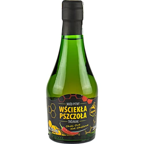 Wściekła Pszczoła Trójniak Honig (Wütende Biene Drittel) 0,25L | Met Honigwein Metwein Honigmet | 250 ml | 13% Alkohol | Apis | Geschenkidee | 18+ von eHonigwein.de Premium Quality