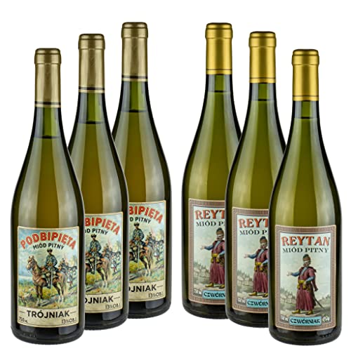 Met Set Trójniak Podbipięta 3 x 750 ml und Czwórniak Rejtan 3 x 750 ml |Honigwein-Set von eHonigwein.de