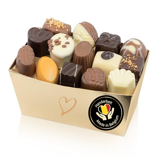 ePralinchen handverarbeitete belgische Luxus-Pralinen – Premium Pralinen Edition 500g tw. mit Alkohol - köstliche Schokolade made in Belgium - Pralinen-Mischung von ePralinchen