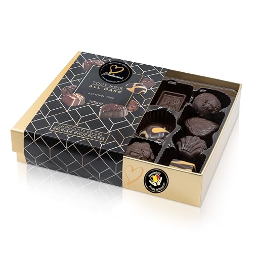 ePralinchen Pralinen - köstliche belgische Schokolade Made in Belgium - handverarbeitete Pralinen (dunkle Pralinenmischung, 1er Pack) von ePralinchen