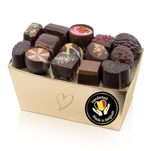 ePralinchen Pralinen Dark Edition 1.000g o.A. - köstliche belgische Schokolade Made in Belgium - handverarbeitete Pralinen in einzigartigen Formen - Zartbitter-Schokolade-Mischung von ePralinchen