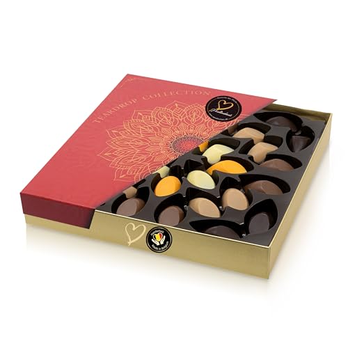 ePralinchen belgische Luxus-Pralinen | Teardrops | luxuriöse rote Pralinenbox mit 320g gemischten Pralinen in Tropfenform mit Mandel, Orange, Salzkaramell uvm | köstliche Schokolade made in Belgium ePralinchen belgische Luxus-Pralinen | Teardrops | luxuriöse rote Pralinenbox mit 320g gemischten Pralinen in Tropfenform mit Mandel, Orange, Salzkaramell uvm | köstliche Schokolade made in Belgium von ePralinchen