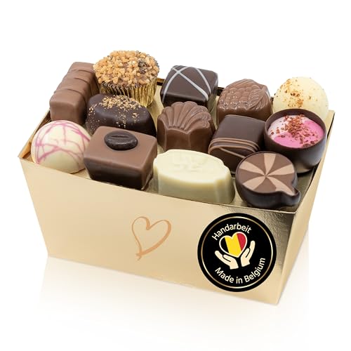 ePralinchen handverarbeitete belgische Luxus-Pralinen – Premium Pralinen Edition 300g ohne Alkohol - köstliche Schokolade made in Belgium - Pralinen-Mischung von ePralinchen