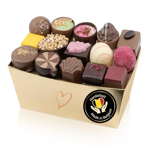 ePralinchen handverarbeitete belgische Luxus-Pralinen – Enjoy Edition 500g mit Alkohol - köstliche Schokolade made in Belgium - Pralinen-Mischung als Geschenk von ePralinchen