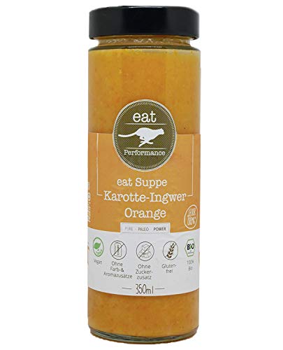 eat Performance® Karotte-Ingwer-Orange Suppe (350ml) - 100% Bio, Vegan & Paleo I Frei von Konservierungsstoffen & anderen Zusätzen von eat Performance