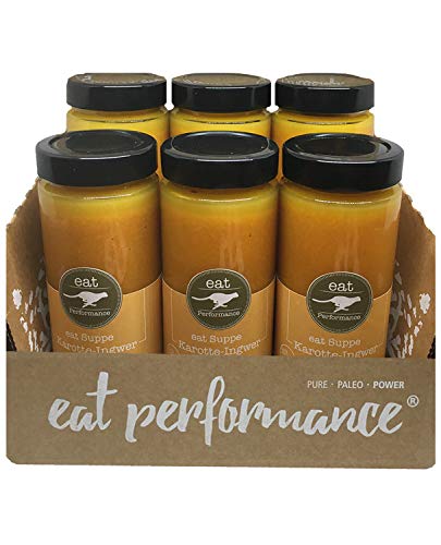 eat Performance® Karotte-Ingwer-Orange Suppe (6x 350ml) - 100% Bio, Vegan & Paleo I Frei von Konservierungsstoffen & anderen Zusätzen von eat Performance