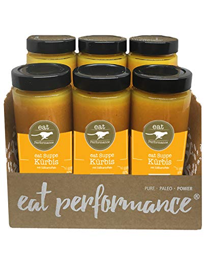 eat Performance® Kürbis Suppe (6x 350ml) - 100% Bio, Vegan & Paleo I Frei von Konservierungsstoffen & anderen Zusätzen von eat Performance