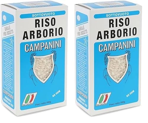 ‎Risera Campanini Risotto Reis 500 g – Risottoreis aus Italien, Riso Arborio Reis, cremiges Risotto (Packung mit 2) von ebaney