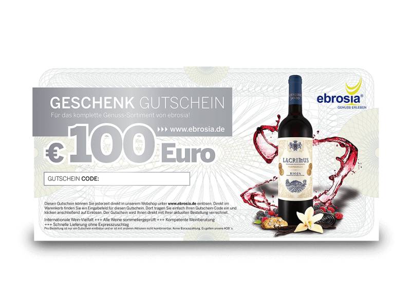 Geschenkgutschein 100 Euro von ebrosia