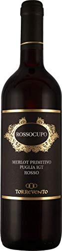 Torrevento Merlot-Primitivo Rossocupo - Italien-Apulien (1x 0,75l) Rotwein trocken von Ebrosia