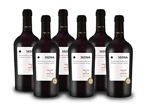 Primitivo di Manduria SEDNA | Farnese Vini | Italien-Apulien | Vorteilspaket (6x 0,75l) Rotwein-trocken von ebrosia