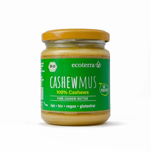 ecoterra Bio Cashewmus | 100% Cashewkerne | vegan | glutenfrei | Fairtrade | 250 g von ecoterra