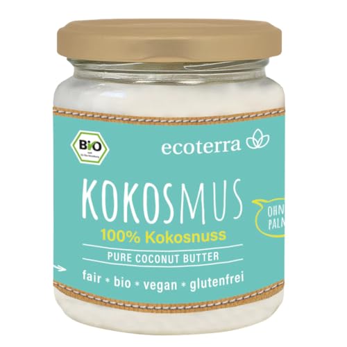ecoterra Bio Kokosnussmus | 100% Kokosnuss | Fair | 250 g von ecoterra