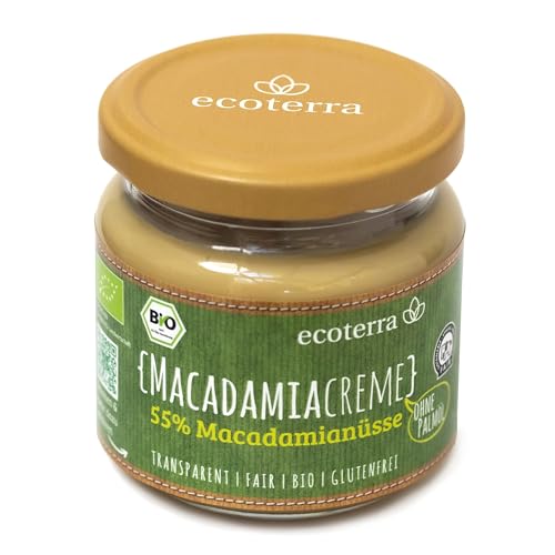 ecoterra Bio Macadamia Creme | 55% Macadamianüsse | Brotaufstrich | Gourmet | glutenfrei | Fairtrade von ecoterra