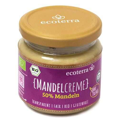 ecoterra Bio Mandel Creme | 50% Mandeln | Brotaufstrich | Gourmet | glutenfrei | Fairtrade von ecoterra