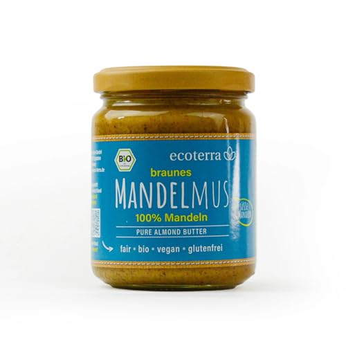 ecoterra Bio Mandelmus braun | 100% Mandeln | vegan | glutenfrei | Fairtrade | 250 g von ecoterra