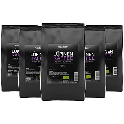 effective nature Lupinenkaffee - 5 x 500 g Pulver - Der ideale Kaffeeersatz - Koffein- und Glutenfrei - Bio Qualität - In Deutschland hergestellt effective nature Lupinenkaffee - 5 x 500 g Pulver - Der ideale Kaffeeersatz - Koffein- und Glutenfrei - Bio Qualität - In Deutschland hergestellt von effective nature