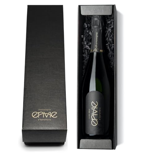 en vie d'éphémère Champagne | Champagner aus nachhaltigem Anbau, vegan, trocken, brut, fruchtig, 1x0,75l Flasche (1x 0,75l mit Geschenkverpackung) von en vie d'éphémère