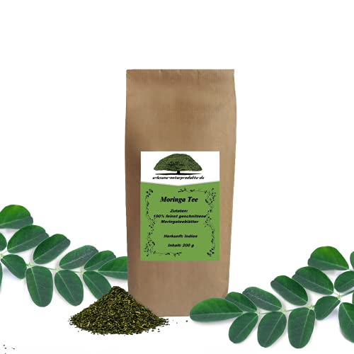 erlesene-naturprodukte Moringa-Tee aus Hand-geernteten, feinst geschnittenen Moringa-Blättern - Vegan & ohne Teein - 200g erlesene-naturprodukte Moringa-Tee aus Hand-geernteten, feinst geschnittenen Moringa-Blättern - Vegan & ohne Teein - 200g von erlesene-naturprodukte.de