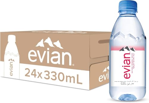 Evian Mineralwasser, 24er Pack (24 x 330 ml) (ohne Pfand, Lieferung nur nach Österreich) von evian