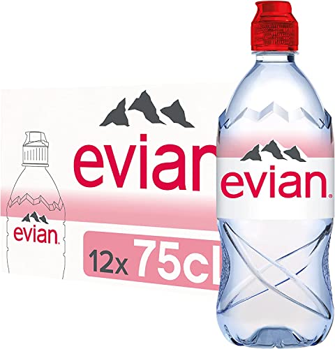 Evian Natürliches Mineralwasser 750 ml Sportverschluss (12 x 75 cl) von evian