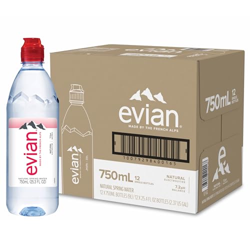 evian Evian Natural Mineral Water Sports Cap 75cl (12 Stück) von Evian