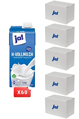 Ja! Milch 3,5 % Fett Leckere Kuhmilch je Packung 1 Liter 60 Stück 5 Karton Kuhmilch von eworldpartner